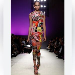 Versace spring/summer 2019 collection multi print dress